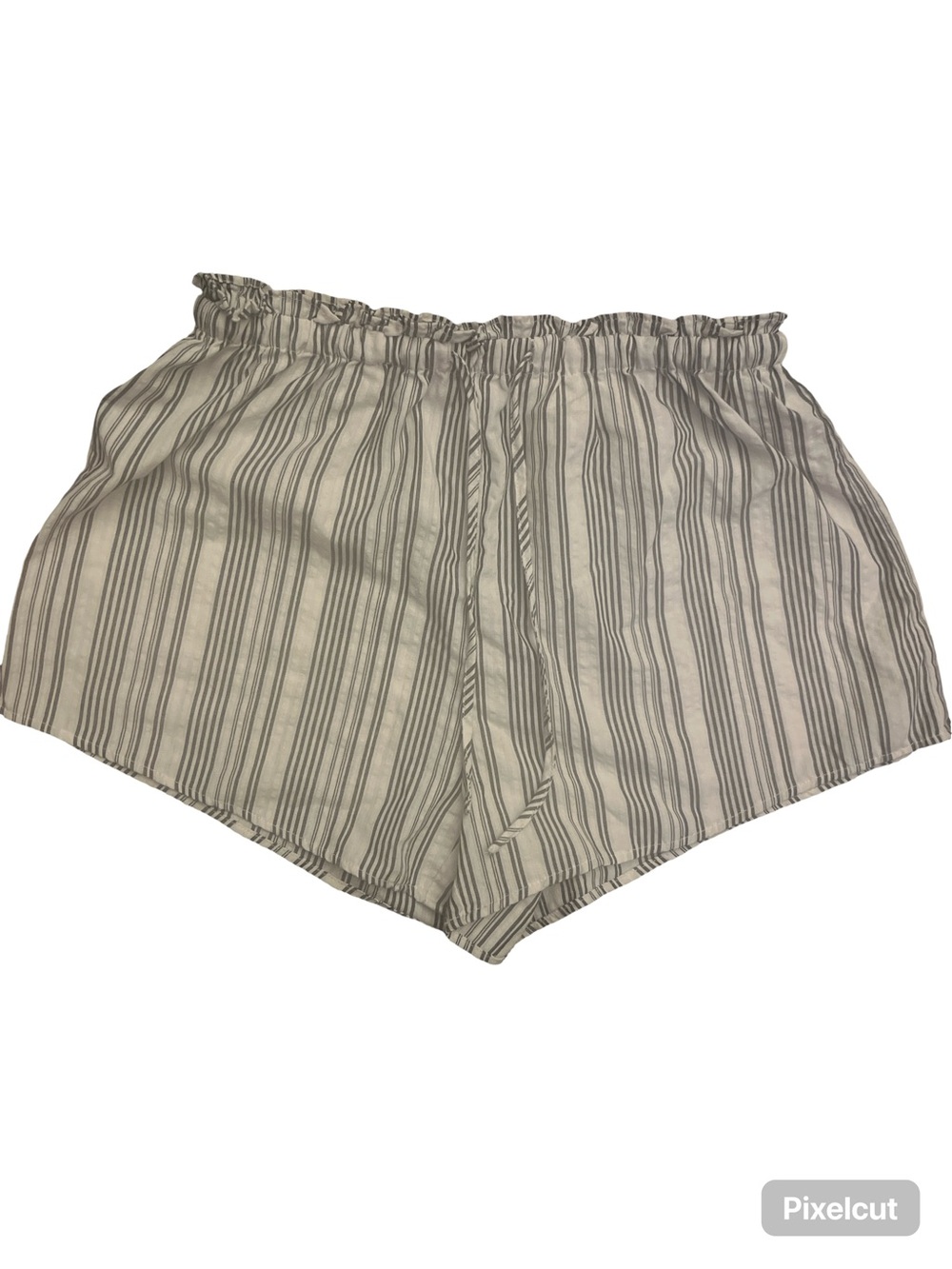 H&M Striped Paperbag-Waist Shorts